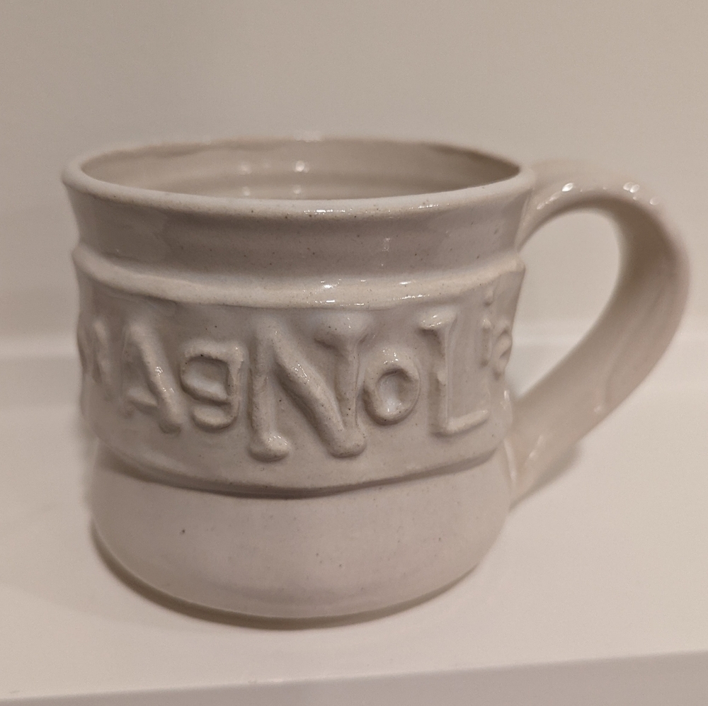 Magnolia White Ceramic Mug